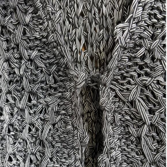 Venue 90s Crochet Knit Mid-Length Charcoal Vest size Medium - Picture 5 of 9